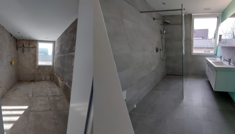 Komplettsanierung Badezimmer – Familie Pannecoucke, Seebach, Zürich